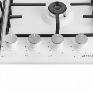 Газовая варочная панель Maunfeld EGHE.64.3STS-EW/G White с пластиковыми ручками