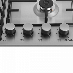 Газовая варочная панель Maunfeld EGHS.64.3STS-ES/G Inox с эмалированной решеткой