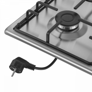 Газовая варочная панель Maunfeld EGHS.64.3STS-ES/G Inox с электрокабелем