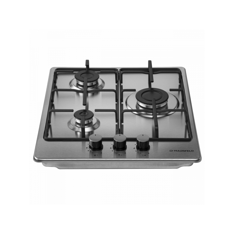 Газовая варочная панель Maunfeld EGHS.43.3STS-ES Inox вид сверху