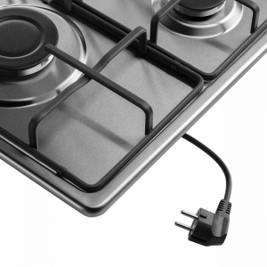 Газовая варочная панель Maunfeld EGHS.43.3STS-ES Inox с электрокабелем