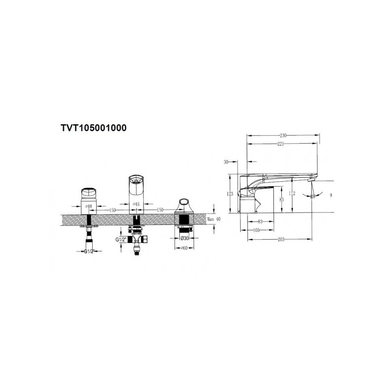 Смеситель Villeroy & Boch O.novo Start TVT10500100061