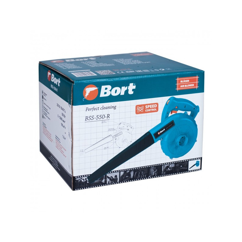 Воздуходувка-пылесос электрическая Bort BSS-550-R коробка