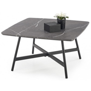 Журнальный столик Halmar Ferrara серый мрамор/черный