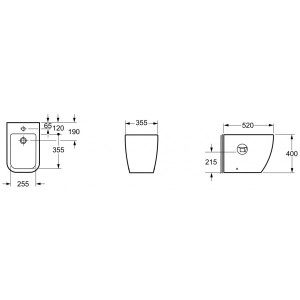 Чертёж биде Lavinia Boho One 33020060