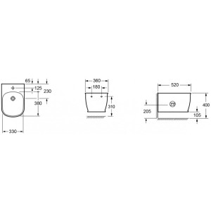 Чертёж биде Lavinia Boho Bell Pro 33010050
