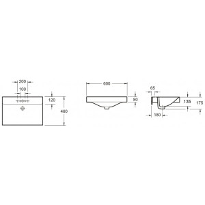 Чертёж умывальника Lavinia Boho Bathroom Sink 33311012