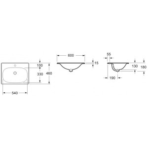 Чертёж умывальника Lavinia Boho Bathroom Sink 33312010