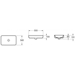 Чертёж умывальника Lavinia Boho Bathroom Sink Slim 33311004