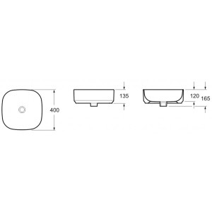 Чертёж умывальника Lavinia Boho Bathroom Sink Slim 33311006