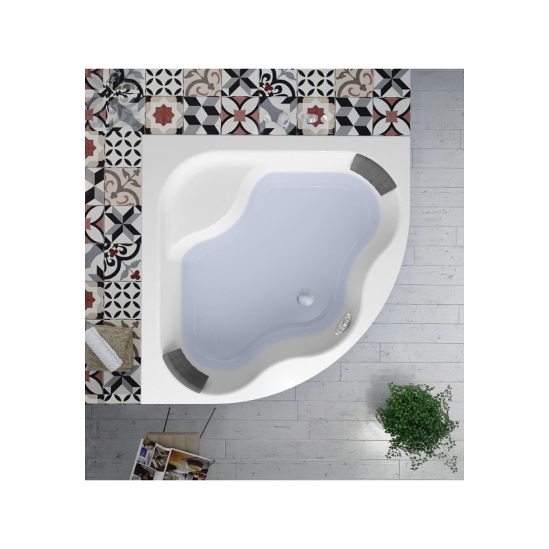 Ванна акриловая Lavinia Boho Aveo140x140 (с подголовником) в интерьере