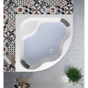 Ванна акриловая Lavinia Boho Aveo140x140 (с подголовником) в интерьере