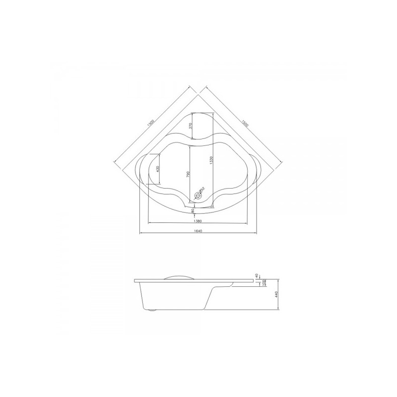 Ванна акриловая Lavinia Boho Aveo150x150 схема