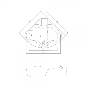 Ванна акриловая Lavinia Boho Aveo150x150 схема