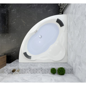 Ванна акриловая Lavinia Boho Elegant 140x140 (с подголовником) в интерьере