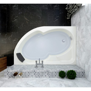 Ванна акриловая Lavinia Boho Grance Hill 170x105 R (с подголовником) в интерьере