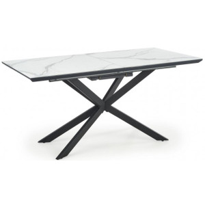Кухонный стол Halmar Diesel белый мрамор/черный