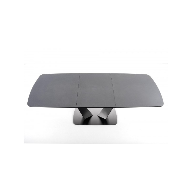 Кухонный стол Halmar Fangor темно-серый/черный вид сверху