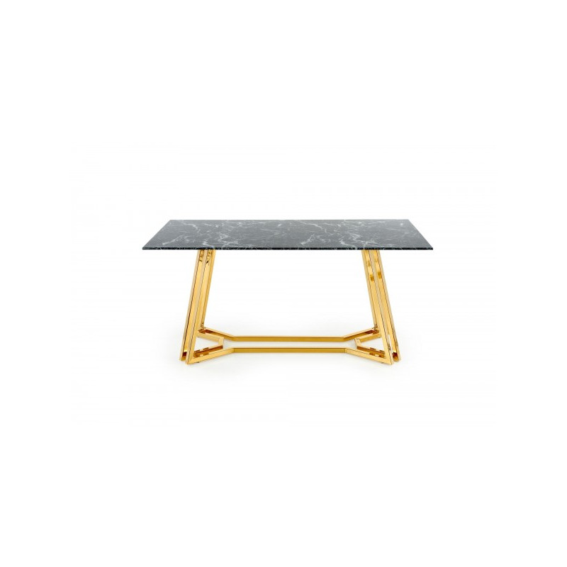 Кухонный стол Halmar Konami черный мрамор/золотой