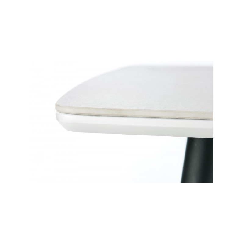 Кухонный стол Halmar Marco белый мрамор/черный столешница