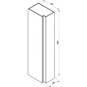 Шкаф-пенал Ravak SB 10° X000000752 схема