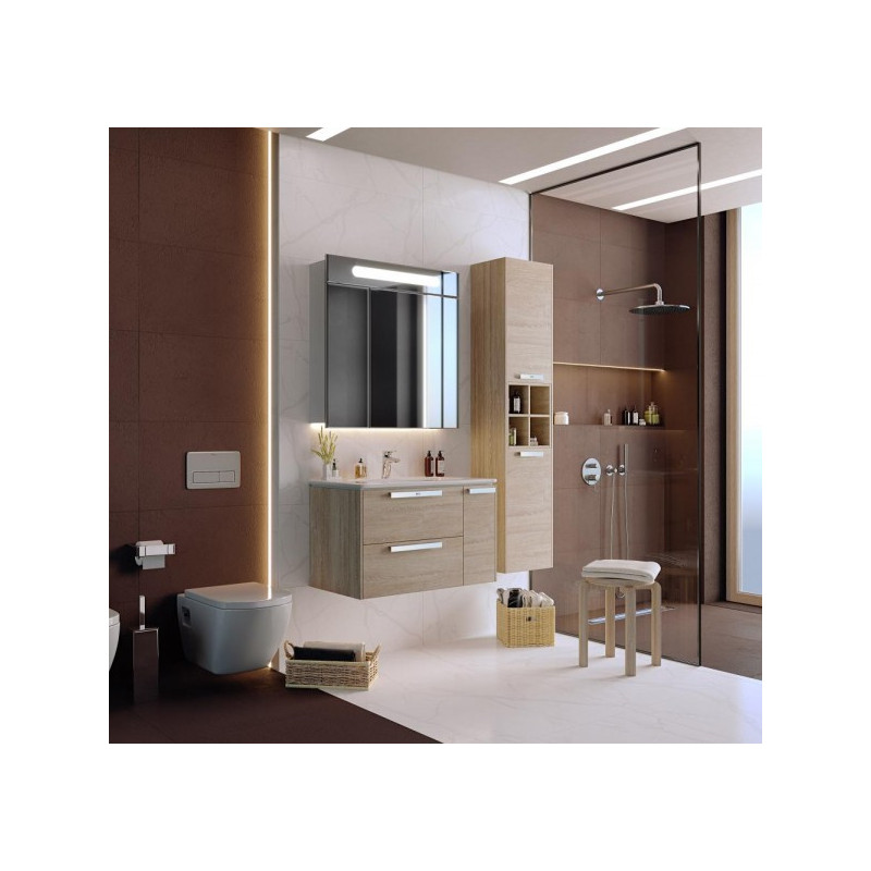 Шкаф с зеркалом Roca Victoria Nord ZRU9000033 в интерьере