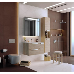 Шкаф с зеркалом Roca Victoria Nord ZRU9000033 в интерьере