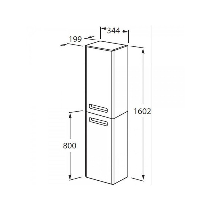 Шкаф-пенал Roca The Gap R ZRU9302738 схема