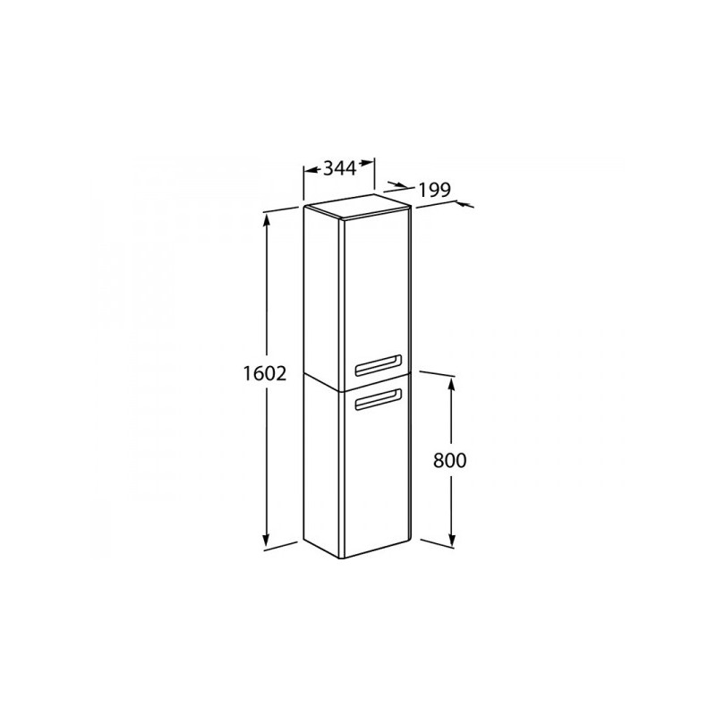 Шкаф-пенал Roca The Gap L ZRU9302884 схема