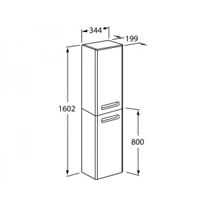 Шкаф-пенал Roca The Gap L ZRU9302884 схема