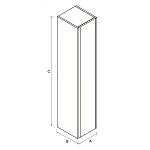 Шкаф-пенал Roca Up L ZRU9303013 схема