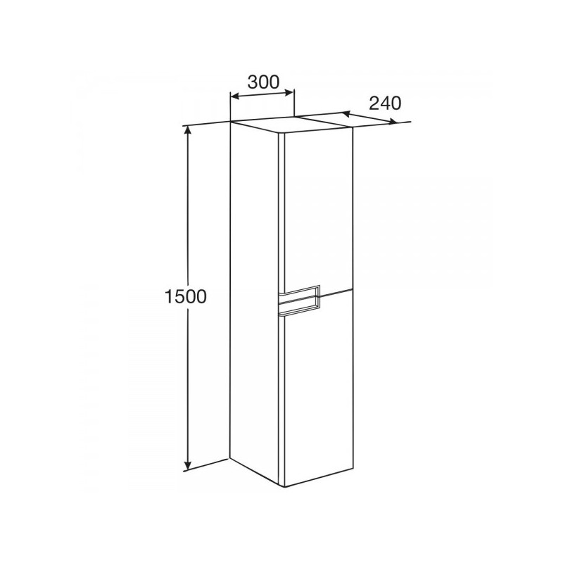 Шкаф-пенал Roca Victoria Nord Ice Edition ZRU9302729 схема