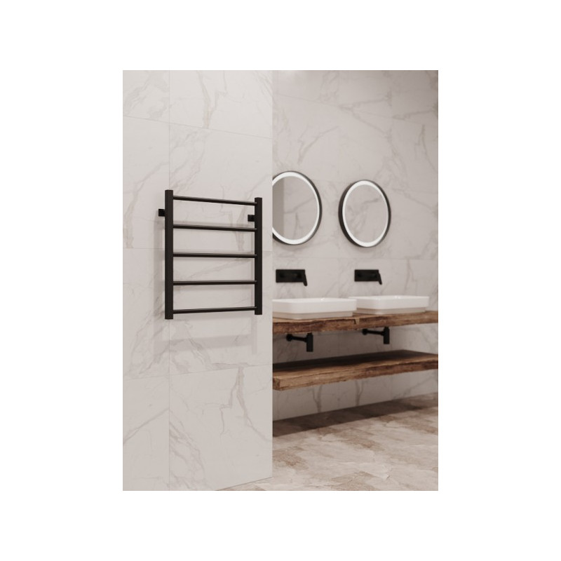 Полотенцесушитель Stinox Classic 500x600 НП (1/2") черный на стене