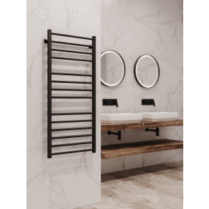 Полотенцесушитель Stinox Classic Luxe 500x1200 НП (1/2") черный матовый на стене