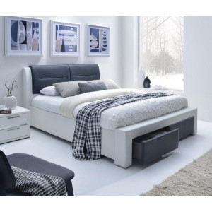 Кровать Halmar Cassandra S 140x200 белый/черный