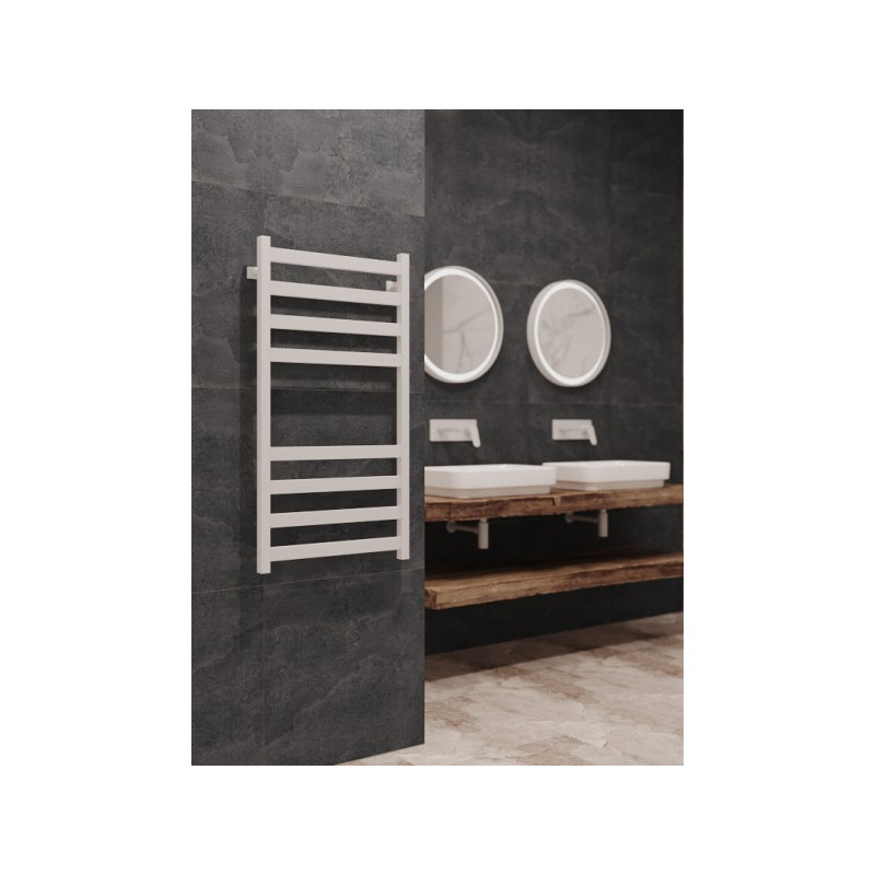 Полотенцесушитель Stinox Prestige 500x600 НП (1/2") белый на стене