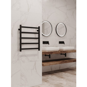 Полотенцесушитель Stinox Prestige 500x600 НП (1/2") черный на стене