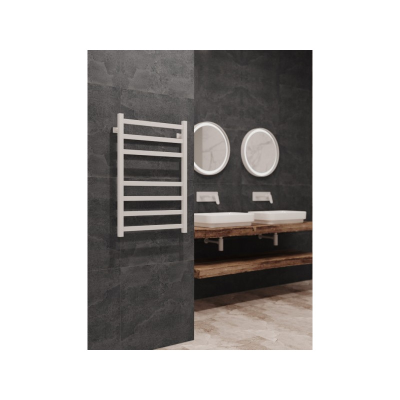 Полотенцесушитель Stinox Prestige 500x800 НП (1/2") белый на стене