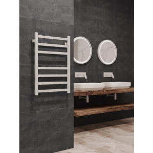 Полотенцесушитель Stinox Prestige 500x800 НП (1/2") белый на стене