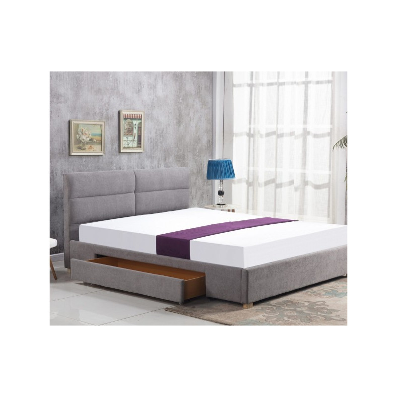 Кровать двуспальная Halmar Merida 160x200 светло-серый