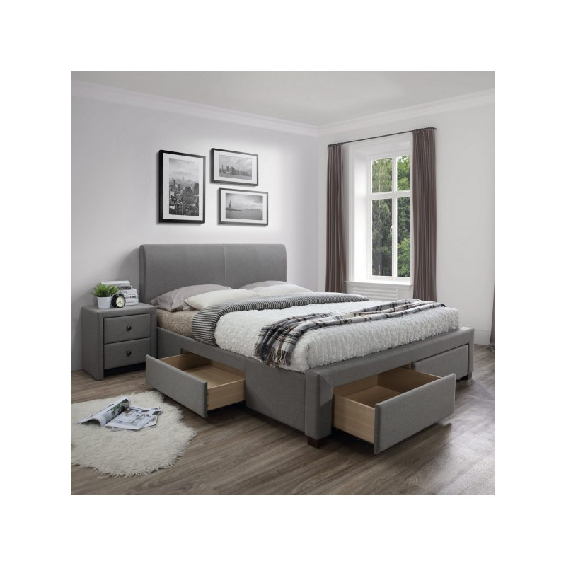 Кровать полуторная Halmar Halmar Modena 140x200 серый