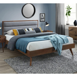 Кровать Halmar Orlando160x200 серый/орех
