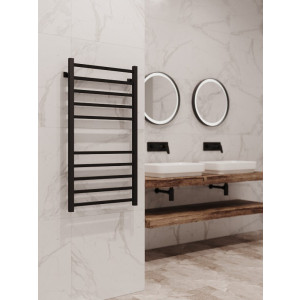 Полотенцесушитель Stinox Quatro 500x1000 НП (1/2") черный на стене