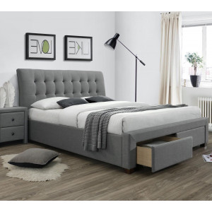 Кровать Halmar Percy 160x200 серый