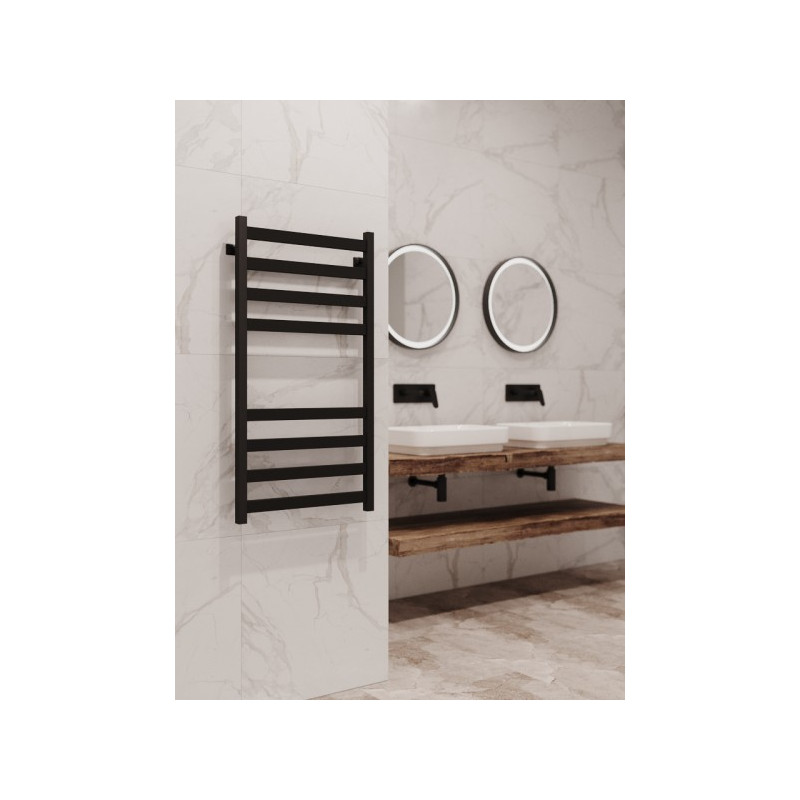 Полотенцесушитель Stinox Verona 500x1000 НП (1/2") черный на стене