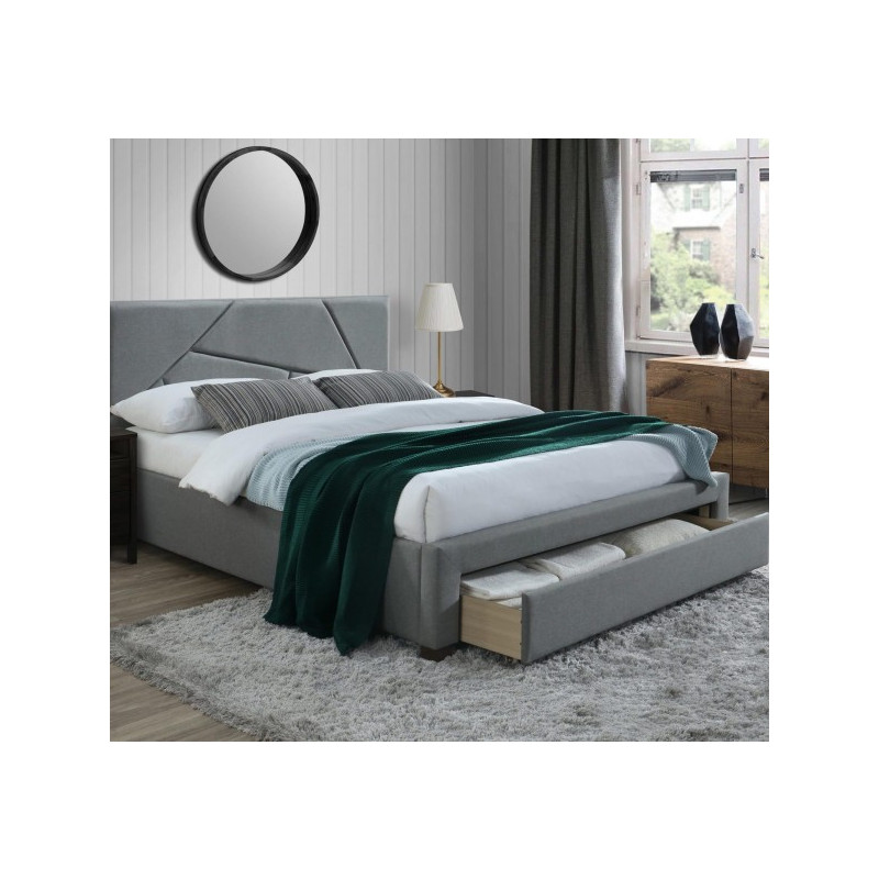Кровать двуспальная Halmar Valery 160x200 серый/орех
