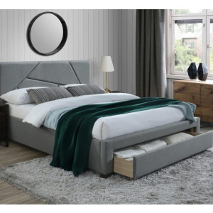 Кровать Halmar Valery 160x200 серый/орех
