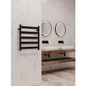 Полотенцесушитель Stinox Sanremo 500x600 НП (1/2") черный матовый на стене