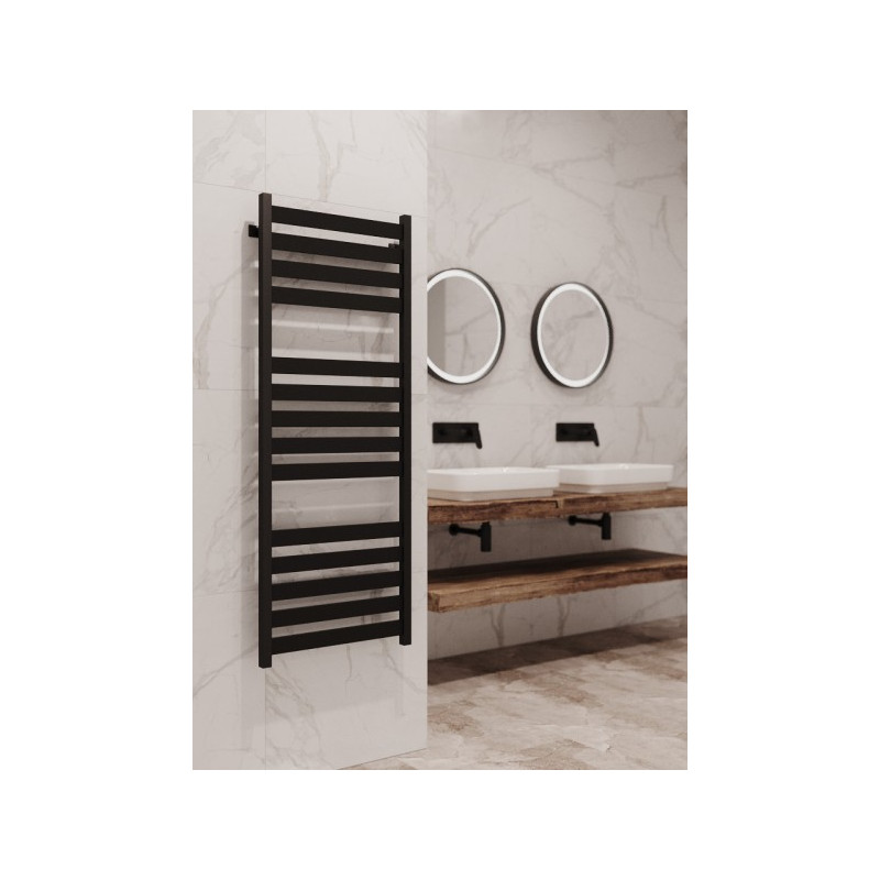 Полотенцесушитель Stinox Sanremo Luxe 500x1400 НП (1/2") черный на стене