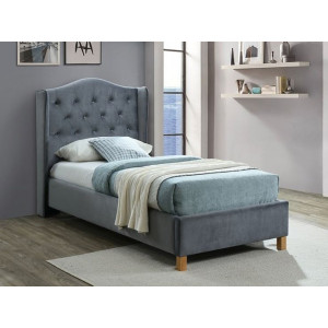 Кровать Signal Aspen Velvet 90x200 серый